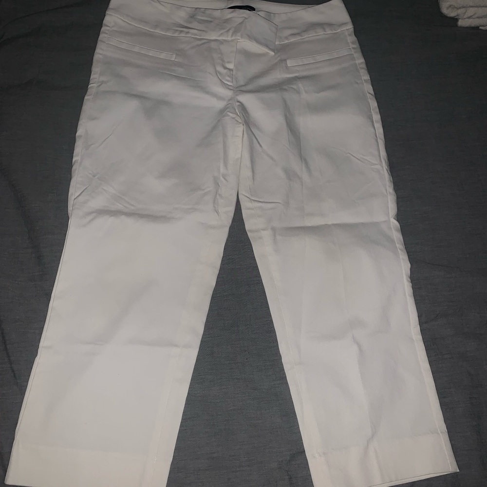 White business casual capris